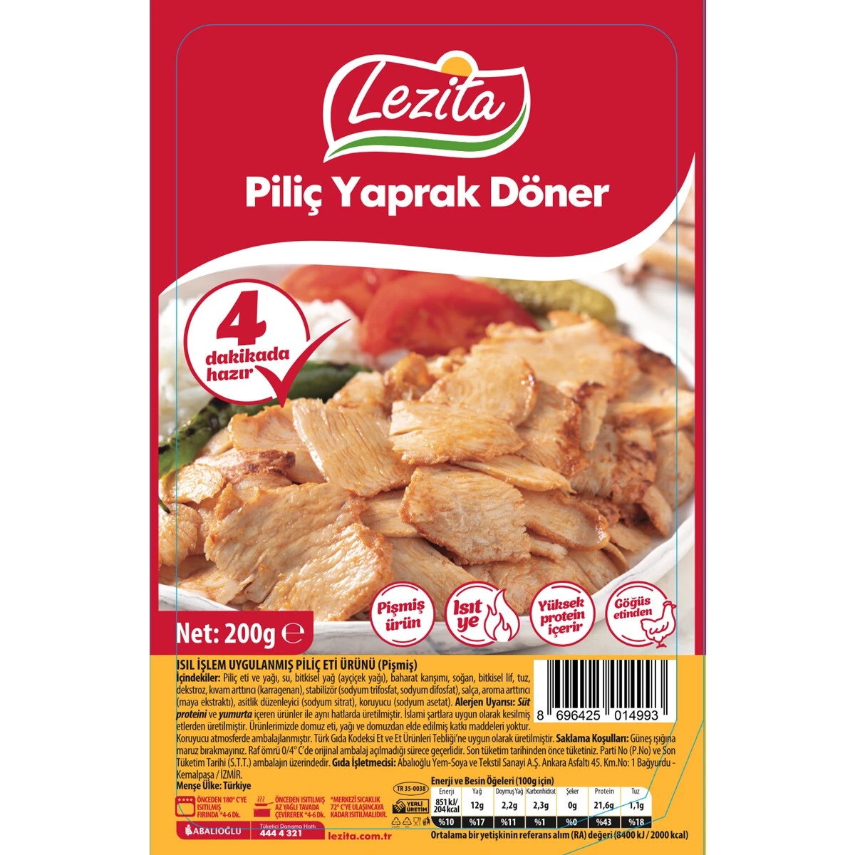 Lezita Piliç Yaprak Döner 200 Gr
