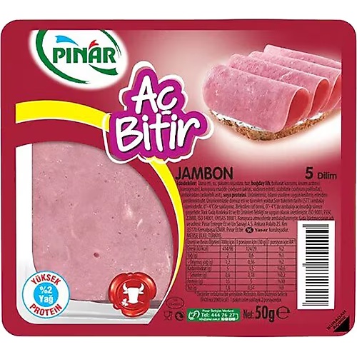 Pınar Aç Bitir Dana Jambon 50 Gr