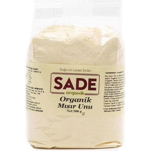 Sade Organik Mısır Unu 500 Gr