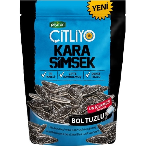 Çitliyo Bol Tuzlu Kara Şimşek Ay Çekirdeği 120 Gr