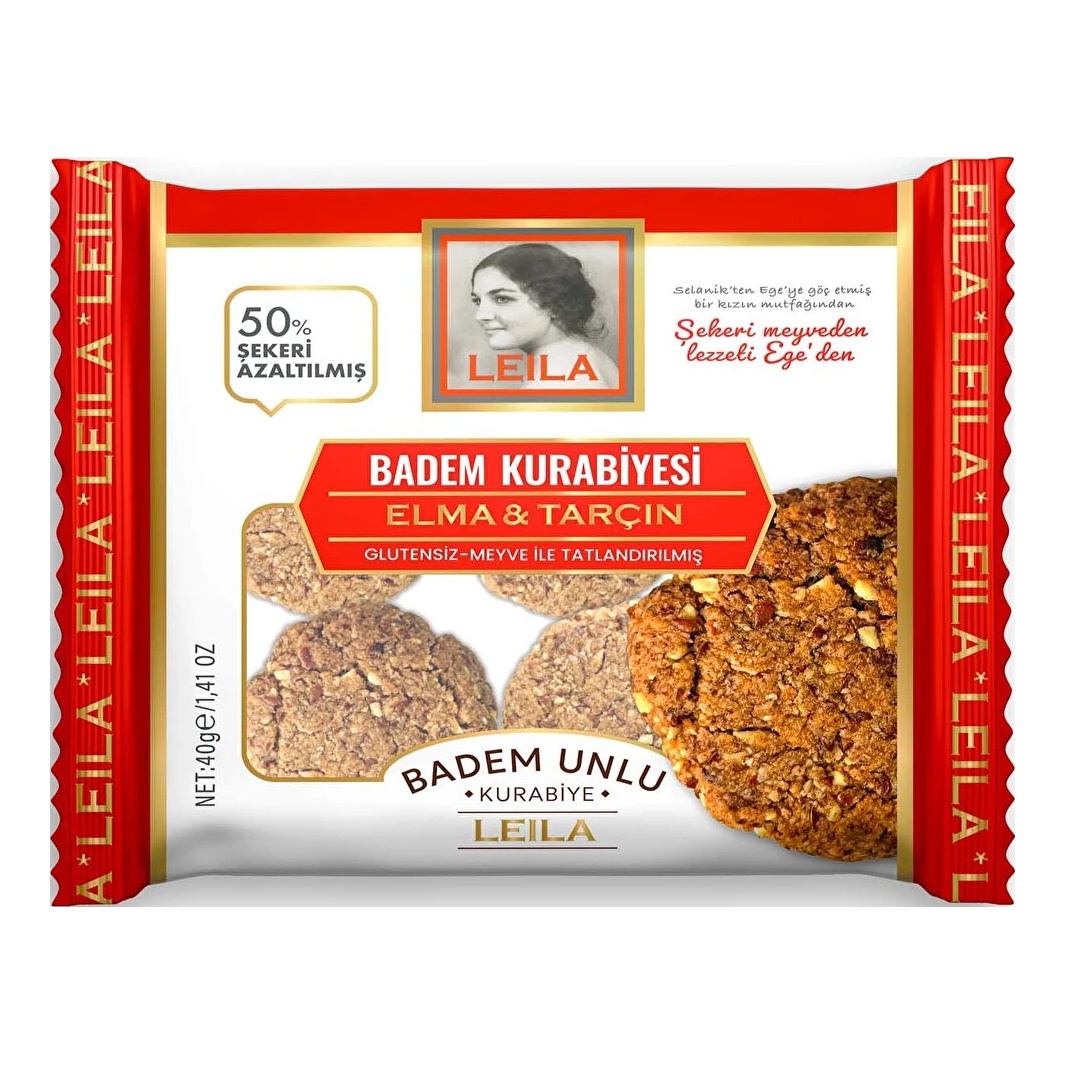 Leila Badem Kurabiyesi Elma Tarçınlı 40 Gr
