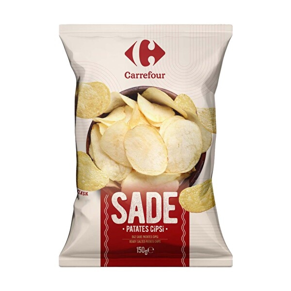 Carrefour Düz Sade Patates Cipsi 150 Gr