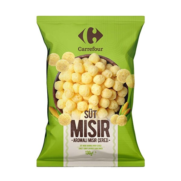 Carrefour Süt Mısır Aromalı Mısır Çerezi 130 Gr