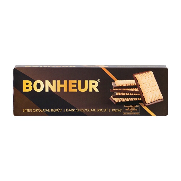 Bonheur Bitter Çikolatalı Bisküvi 102 Gr