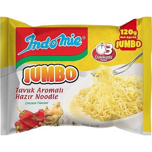 Indomie Jumbo Tavuk Aromalı Hazır Noodle 120 Gr