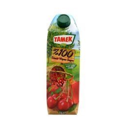 Tamek %100 Elma-Vişne Suyu 1 Lt