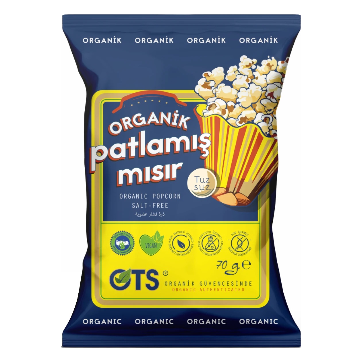 Ots Organik Patlamış Mısır 70 Gr