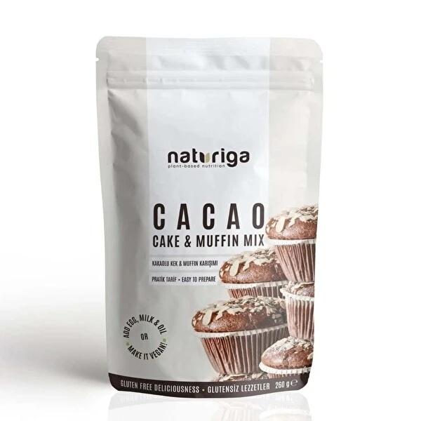 Naturiga Glutensiz Kakaolu Kek Karışımı 260 Gr