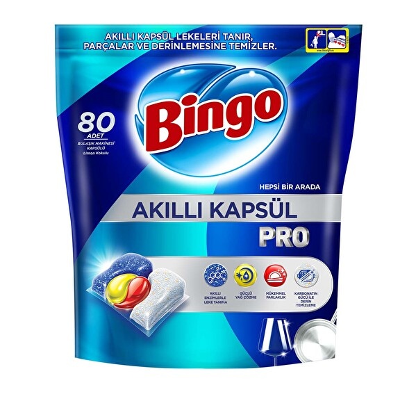 Bingo Akıllı Bulaşık Kapsülü Pro 80 Adet