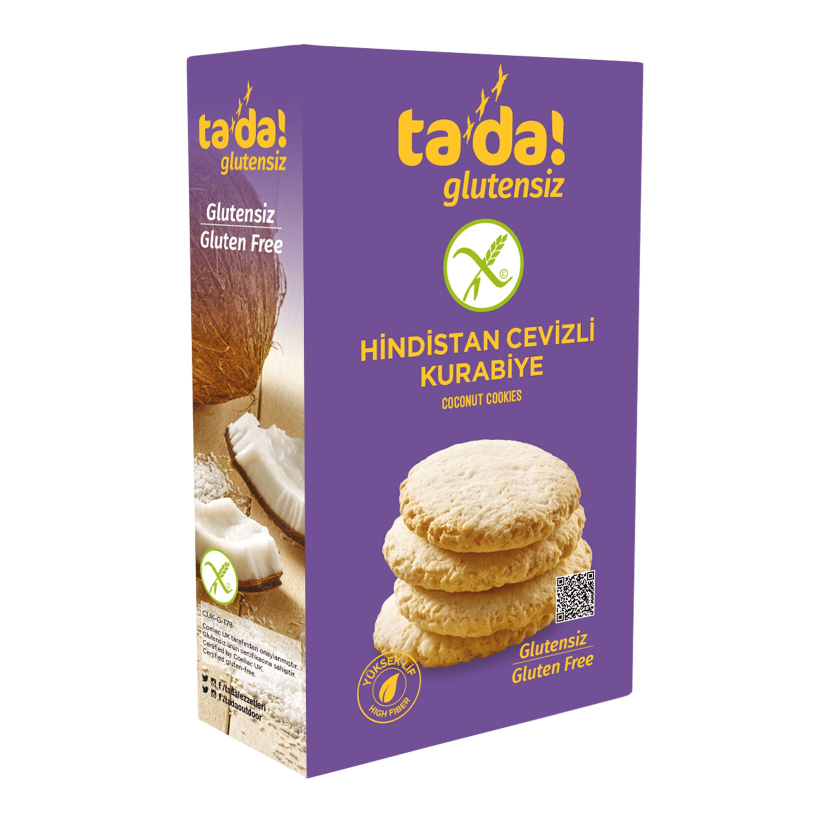 Tada Glütensiz Hindistan Cevizli Kurabiye 100 Gr
