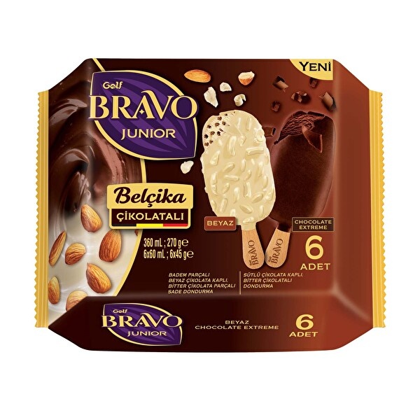 Bravo Junior Multipack Çikolata Extreme Beyaz 360 Ml