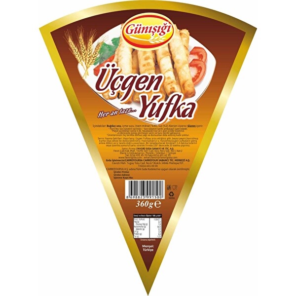 Gün Işığı Üçgen Yufka 360 Gr