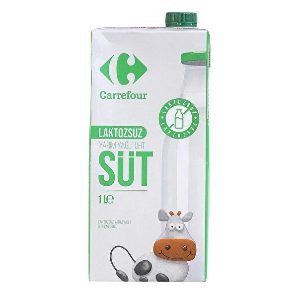 Carrefour Laktozsuz Süt 1 Lt
