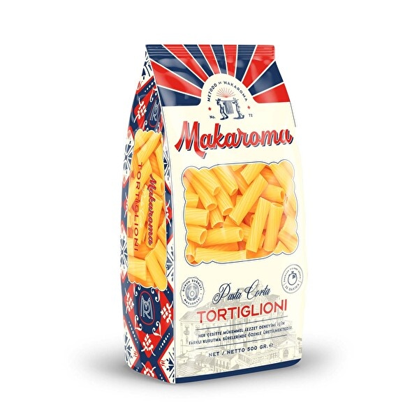 Makaroma Tortiglioni Kalın Kesme 500 Gr