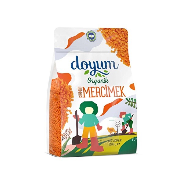 Doyum Organik Kırmızı Mercimek 1 Kg