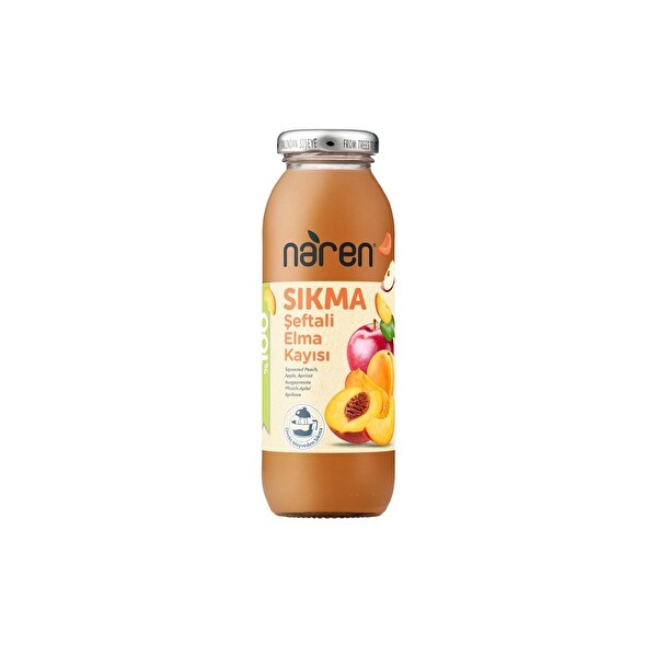 Naren %100 Sıkma Şeftali Kayısı Elma Suyu 720 Ml