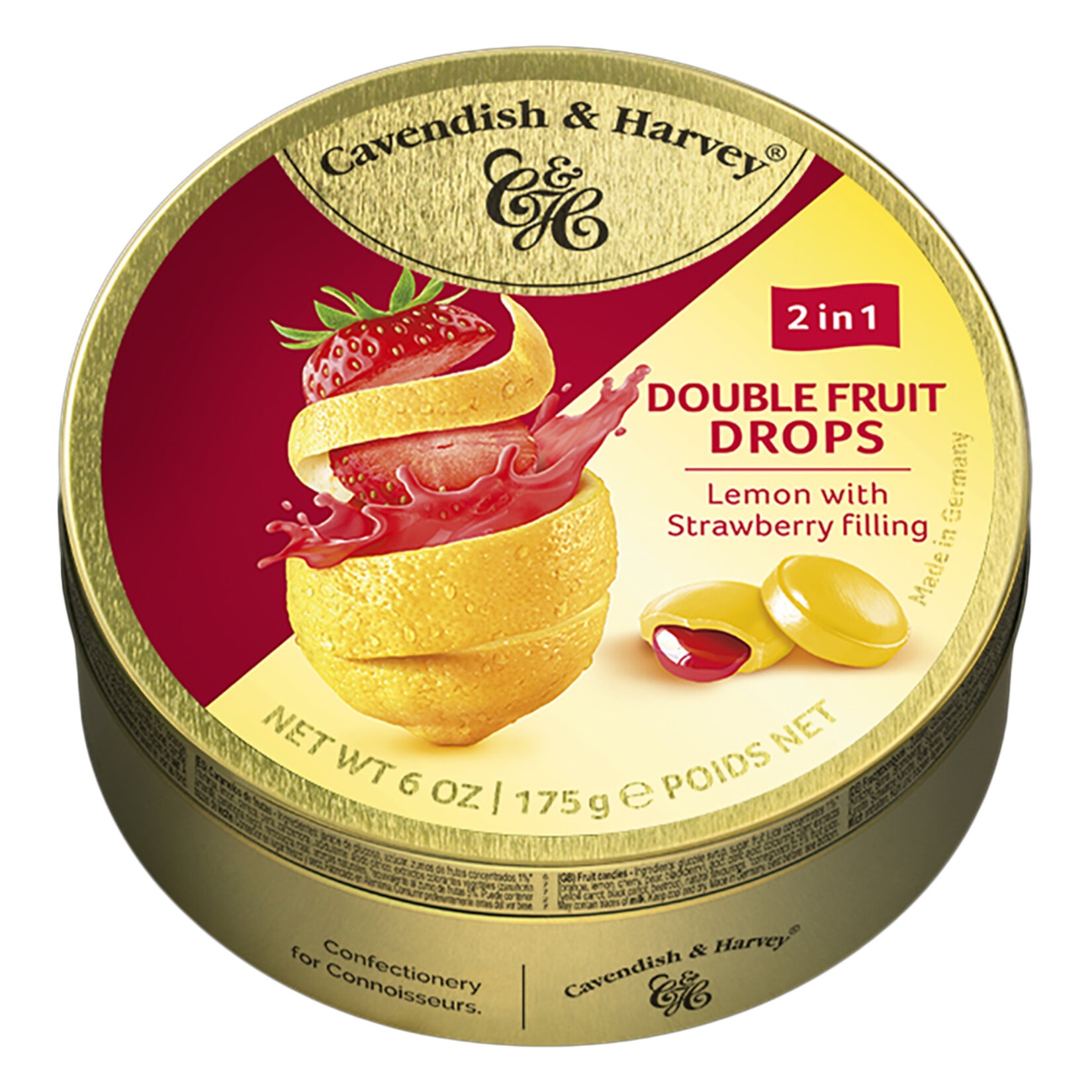 Cavendish & Harvey Çilek Dolgulu Limonlu Şeker 175 Gr