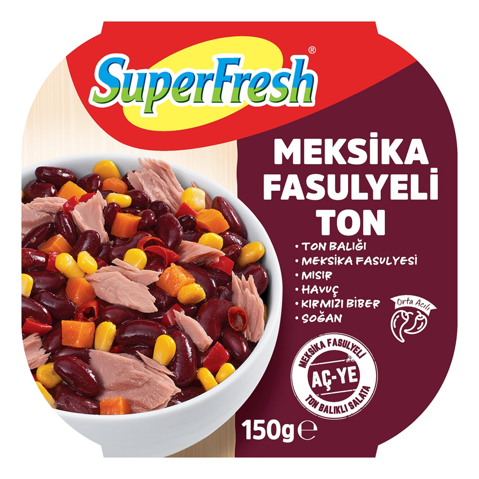 SuperFresh Meksika Fasulyeli Ton Balıklı Salata 150 Gr