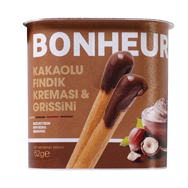 Bonheur Kakaolu Fındık Kreması Ve Grissini 52 Gr