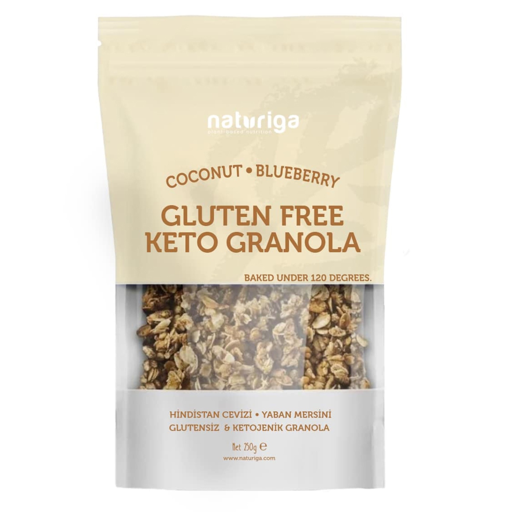 Naturiga Keto Granola Coconut Blueberry 250 Gr