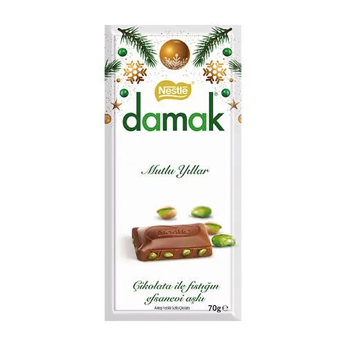 Damak Sütlü Yılbaşı Çikolata 70 Gr