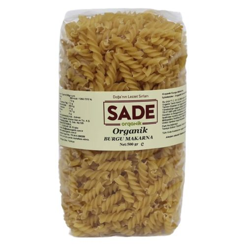 Sade Organik Burgu Makarna 500 Gr