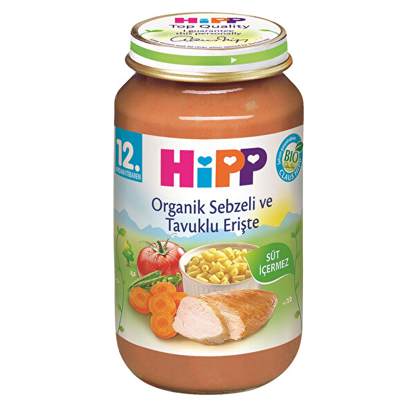 Hipp Organik Sebzeli Tavuklu Erişte 220 Gr