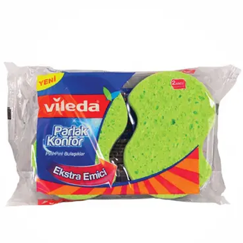 Vileda Oluklu Yeşil Sünger 2 Adet