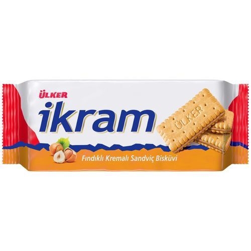 Ülker İkram Pralinli Kremalı Sandviç Bisküvi 84 Gr
