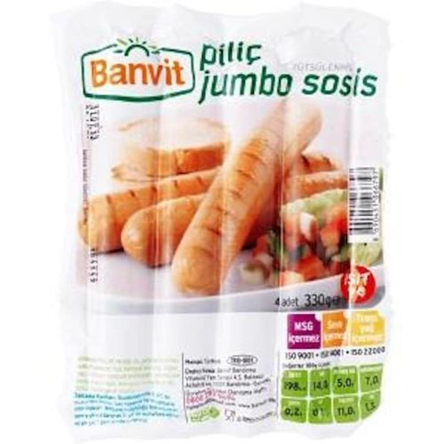 Banvit Tütsülenmiş Piliç Jumbo Sosis 330 Gr