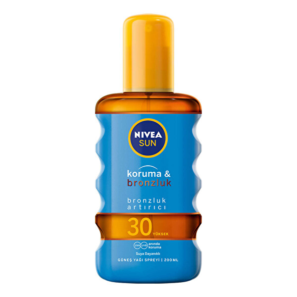 Nivea Sun Bronzluk Arttırıcı Sprey Güneş Yağı 30 Faktör 200 Ml