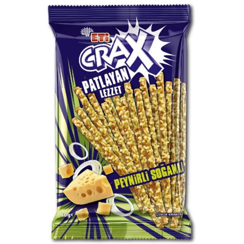 Eti Crax Patlayan Lezzet Peynir Soğanlı Çubuk Kraker 50 Gr