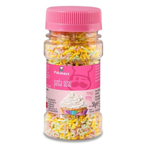 Pakmaya Renkli Vermiselli Pasta Süsü 50 Gr