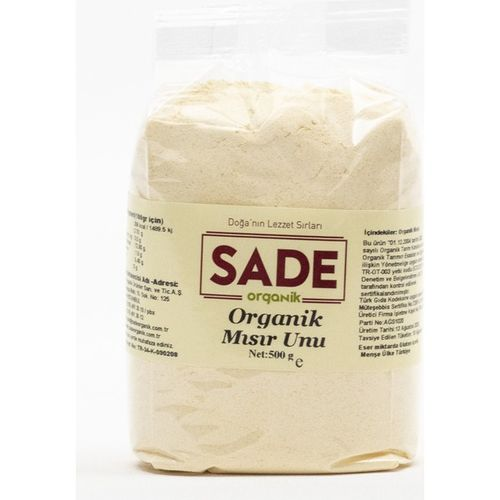 Sade Organik Mısır Unu 500 Gr