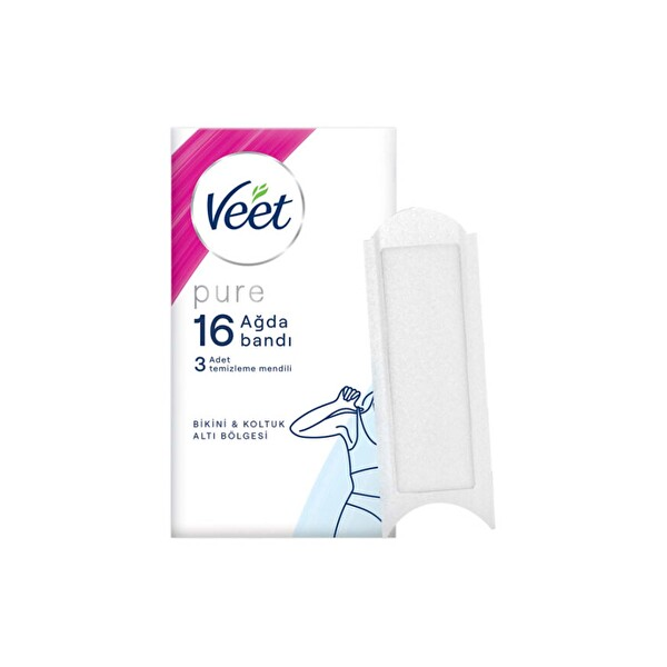 Veet Pure Bikini & Koltuk Altı Ağda Bandı 16 Adet