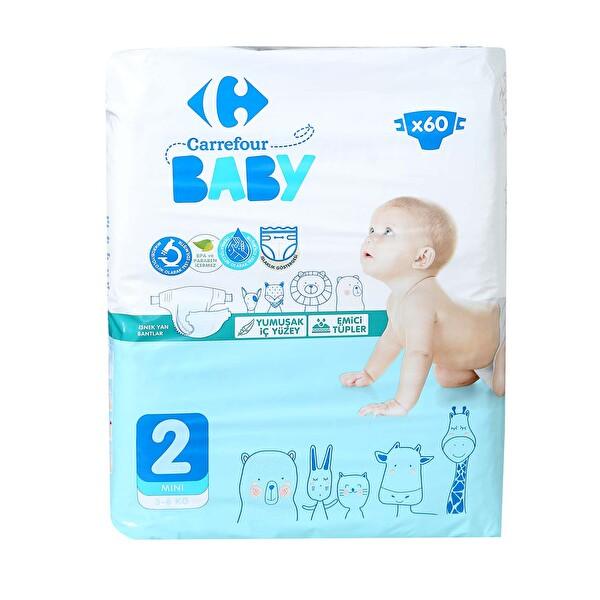 Carrefour Baby 2 Numara Mini 60 Adet
