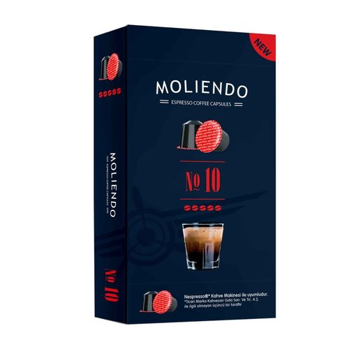 Moliendo No:10 Nespresso Uyumlu Kapsül Kahve 10 Adet