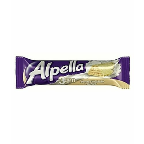 Alpella 3gen Beyaz Çikolatalı Gofret 28 Gr