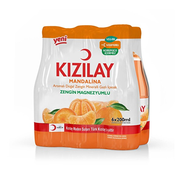 Kızılay Maden Suyu Mandalina Aromalı 6x200 Ml