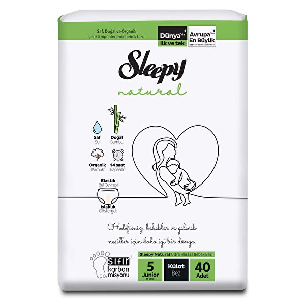 Sleepy Natural Külot Bez 5 Numara Junior 11-18 Kg 40 Adet