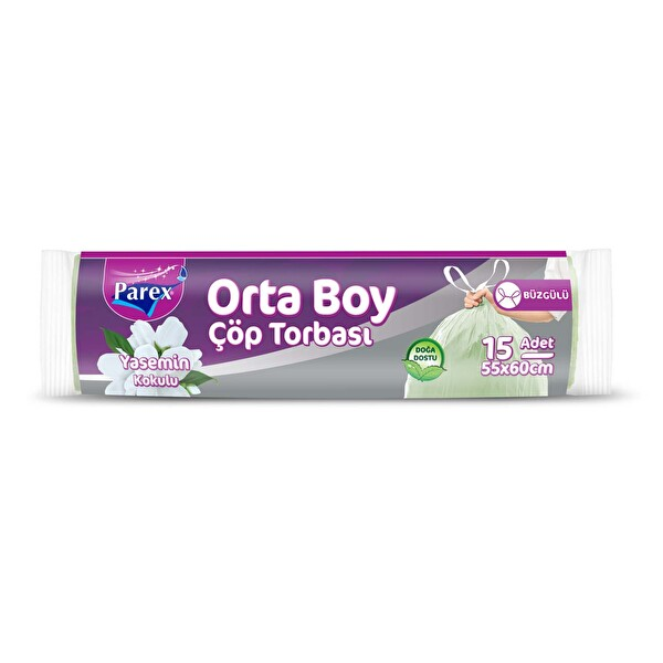 Parex Büzgülü Yasemin Kokulu Çöp Torbası Orta Boy 15 Adet