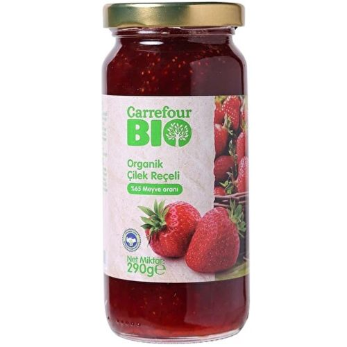 Carrefour Bio Organik Çilek Reçeli 290 Gr