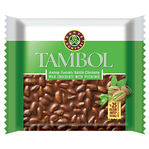Kahve Dünyası Tambol Antep Fıstıklı Sütlü Çikolata 77 Gr