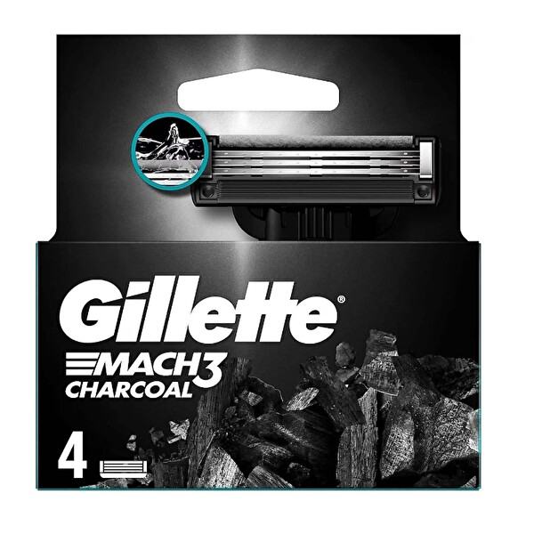 Gillette Mach3 Kömür Yedek Tıraş Bıçağı 4 Adet