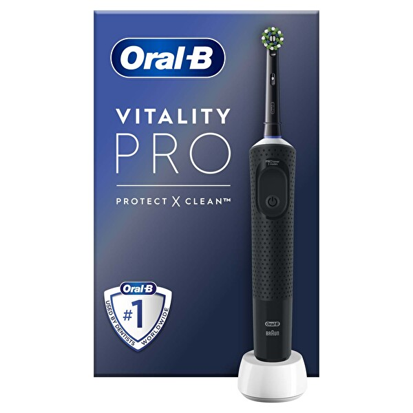 Oral-B Vitality Pro Koruma Temizlik Siyah Şarjlı Diş Fırçası 1 Adet