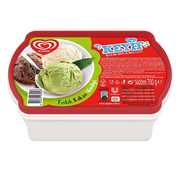 Algida Keyif Fıstık Kakao Vanilya 1.4 Lt