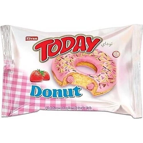 Today Elvan Çilekli Donut Kek 40 Gr