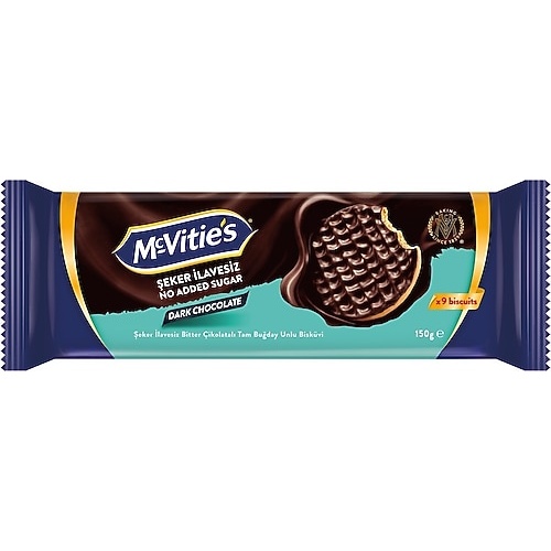 McVitie's Bisküvi Çikolatalı Tam Buğdaylı 150 Gr