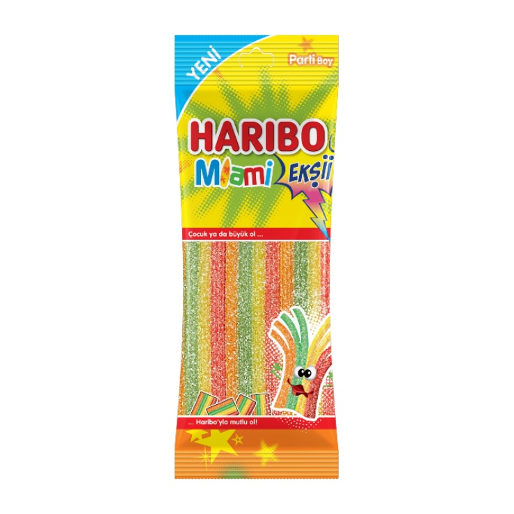 Haribo Miami Yumuşak Şeker Şerit 120 Gr