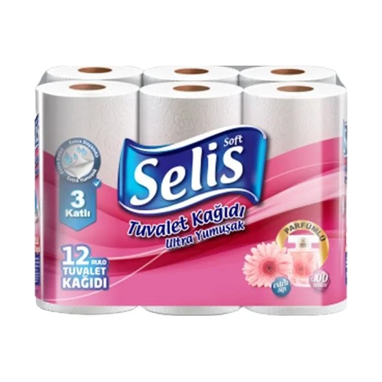 Selis 3 Katlı Tuvalet Kağıdı 12'li Adet